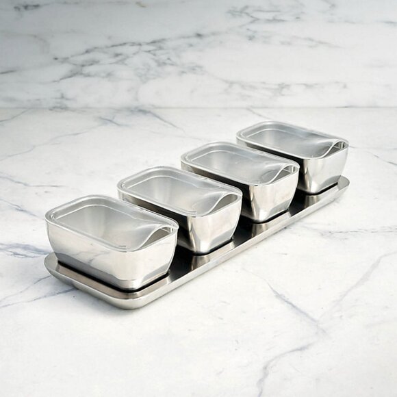 Super Chill Four-section Insulated Condiment Server with Lids - Picture 2 of 5